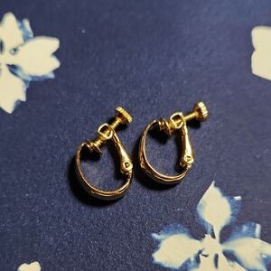 Vintage Napier Gold-Tone Clip-On Earrings